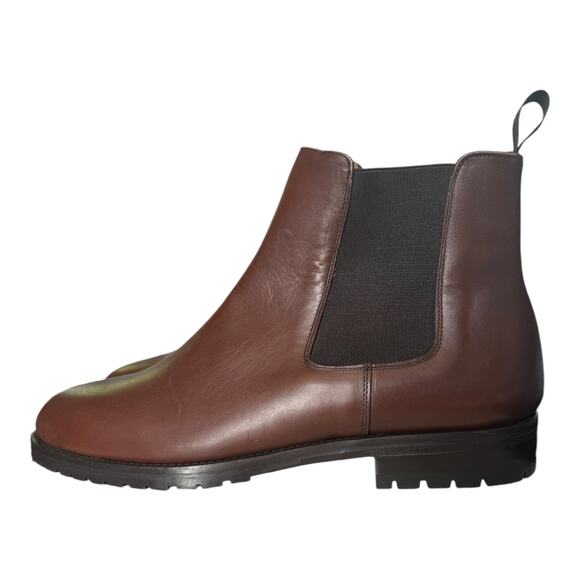 Qüero handmade Spanish Chelsea leather brown boots size 9 - Picture 5 of 12